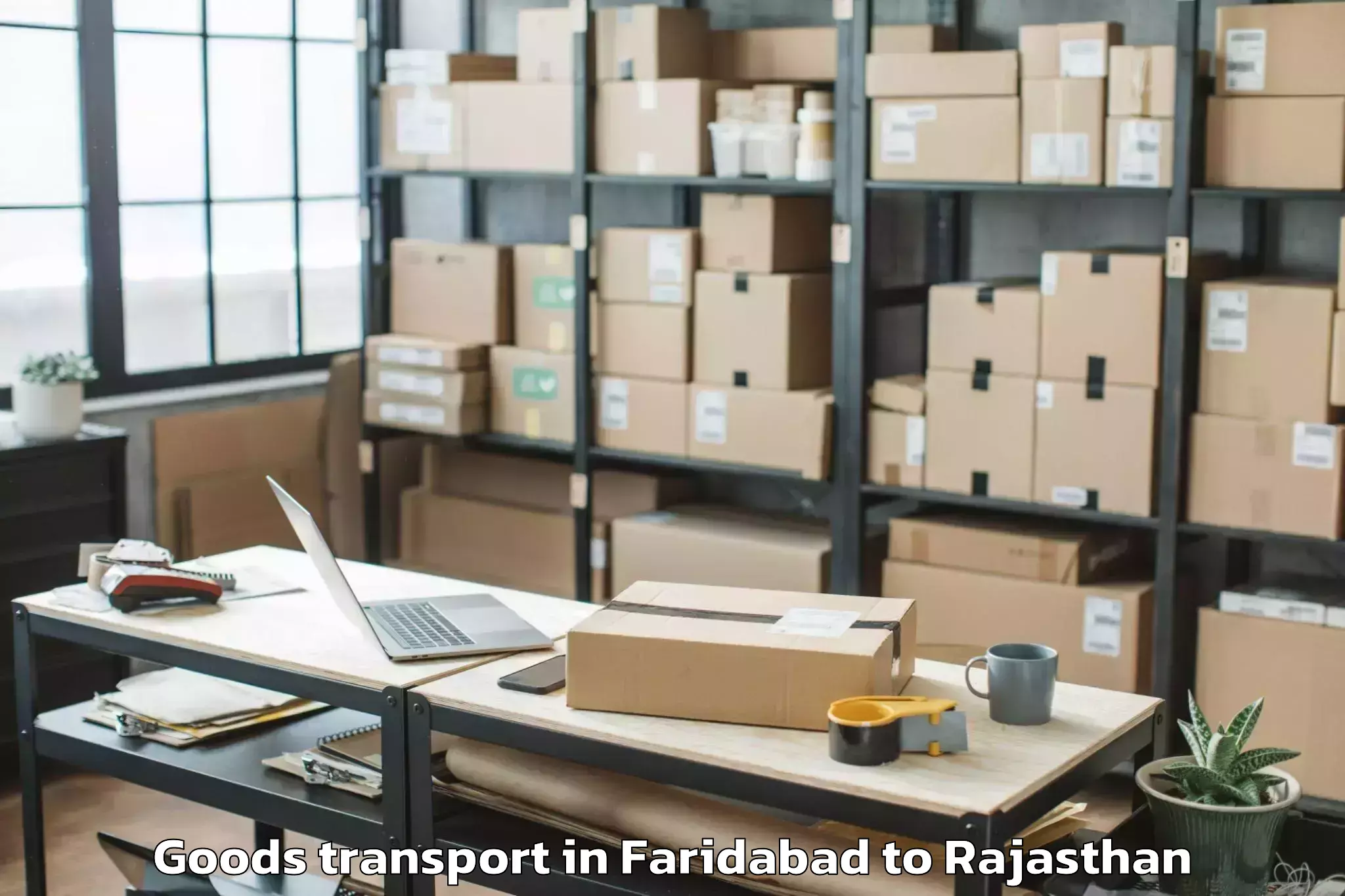 Hassle-Free Faridabad to Sanchor Goods Transport